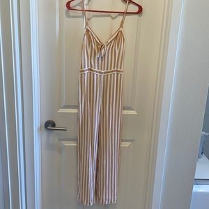 Abercrombie & Fitch striped jumpsuit w/ tie front